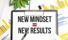 new-mindset-new-results-on-paper-tablet-and-charts-free-photo